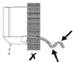 Diagram showing a pipe or cable being inserted into a brick wall, with directional arrows indicating flow or movement.