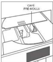 WOLF EC2450TE/S - Pour utiliser du café pré-moulu : - 1