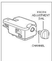 FROTH ADJUSTMENT DIAL CHANNEL