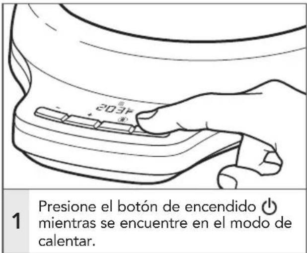 203F 1 Presione el botón de encendido 🔍 mientras se encuentre en el modo de calendar.
