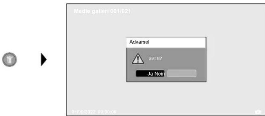 Laserliner HD DuoCamera - Gengivelsesmodus: Slet optagelse - 1