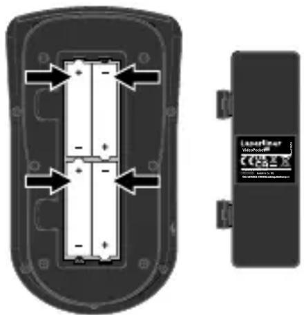 Laserliner VideoPocket HD - Isætning af batterier - 2