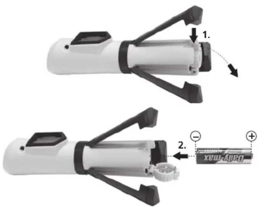 Laserliner SuperCross-Laser Compact - Einsetzen der Batterie - 1