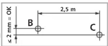 Laserliner SuperCross-Laser Compact - Überprüfung der horizontalen Linie: - 1
