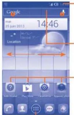 ALCATEL One Touch M´POP 5020D - Écran d'accueil - 1