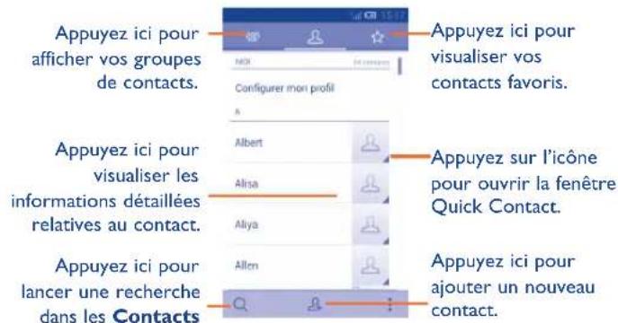 ALCATEL One Touch M´POP 5020D - Consultant vos contacts - 1