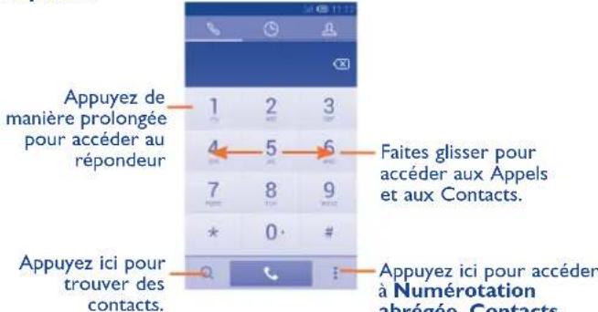 ALCATEL One Touch M´POP 5020D - Étabir un appel - 1