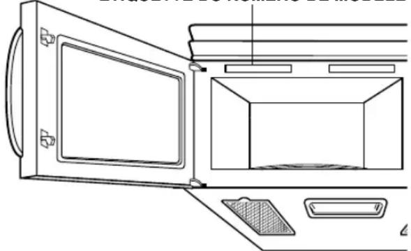 LG LMV1640DW1 - EMPLACEMENT DU NUMÉRO DE MODÈLE - 1