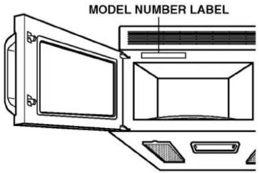 LG GMV1540TW - LOCATION OF MODEL NUMBER - 1
