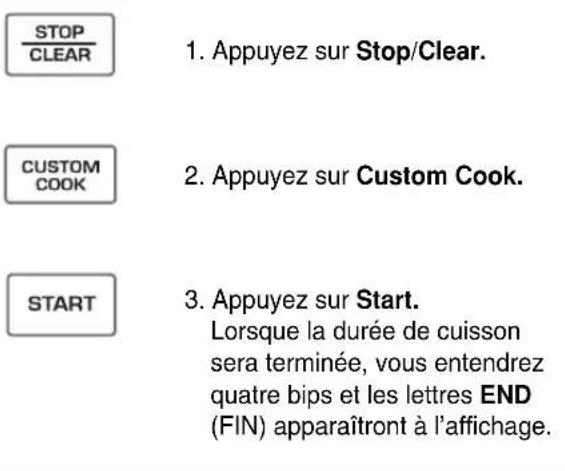 LG LMV1940DW - Par exemple: Rappeler la custom cook. - 1