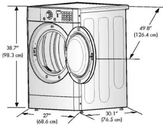 LG DLG9588WM - ÉTAPE I Positionnement de la séchuse - 1