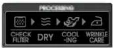 LG DLE7177RM - Position/nettoyer filtre/voyant anti froissement - 1