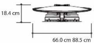 Selfsat Snipe Dish 85 - 9-1. Afmetingen - 1