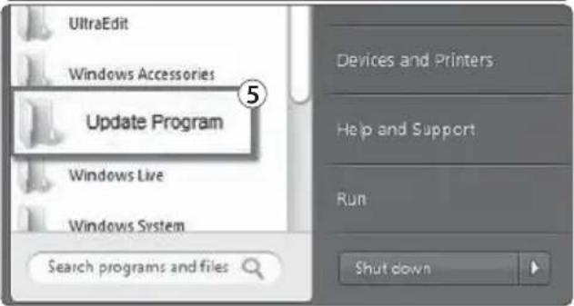 UltraEdit Windows Accessories Update Program Windows Live Windows System Search programs and files 5 Devices and Printers Help and Support Run Shut down