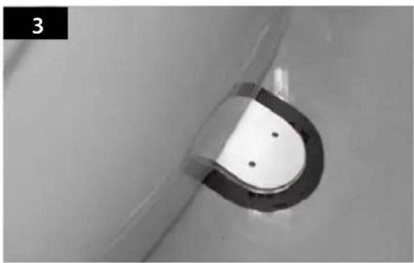 Selfsat Snipe Dome - SNIPE DOME Installation on the car roof (same for all 4 mounting plate edges) - 3