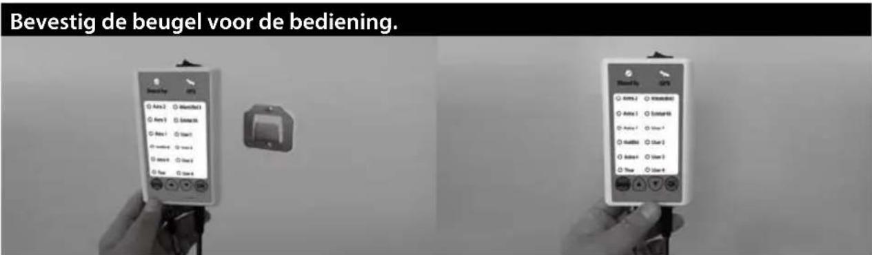 Bevestig de beugel voor de bediening.