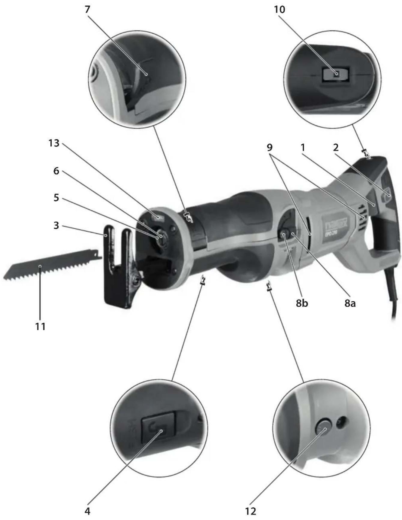 Narex EPO 210 - Symbole użate w instrukcji i na maszynie - 10