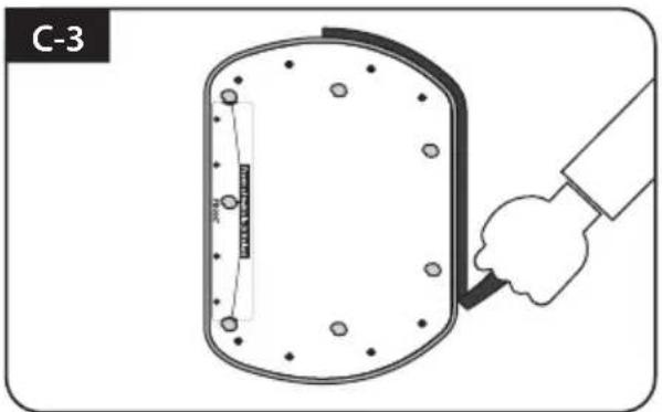 Selfsat Snipe Platinum - Apply silicone between mounting plate and masking tape - 3