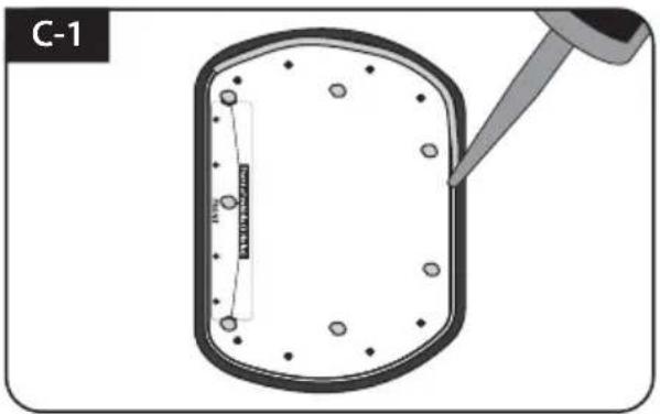 Selfsat Snipe Platinum - Apply silicone between mounting plate and masking tape - 1