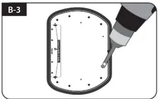 Selfsat Snipe Platinum - Montieren Sie 7pcs der M4x20 Schraube der Montageplatte zu befestigen - 3