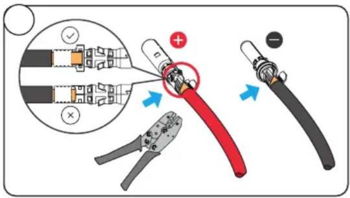Diagram illustrating the process of wire extrudering a cable, showing tool insertion and disassembly steps with labeled arrows.