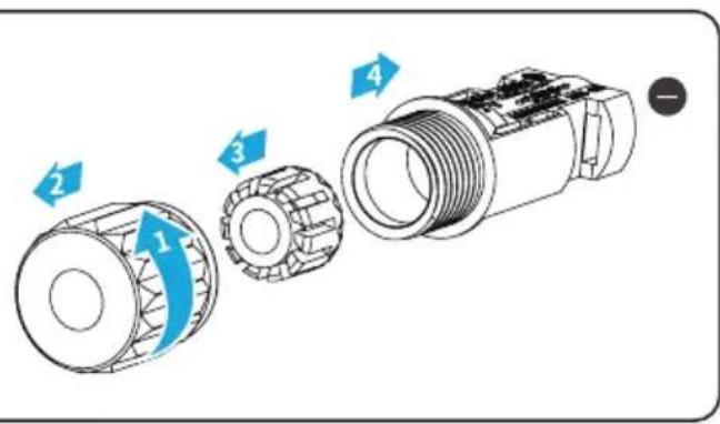 Diagram of a mechanical component with numbered parts and directional arrows indicating assembly or assembly steps.