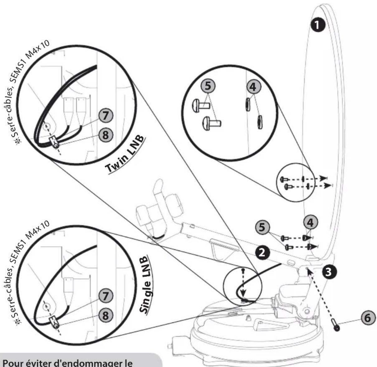 Selfsat Snipe Dish 65 - Comment assembler - 2