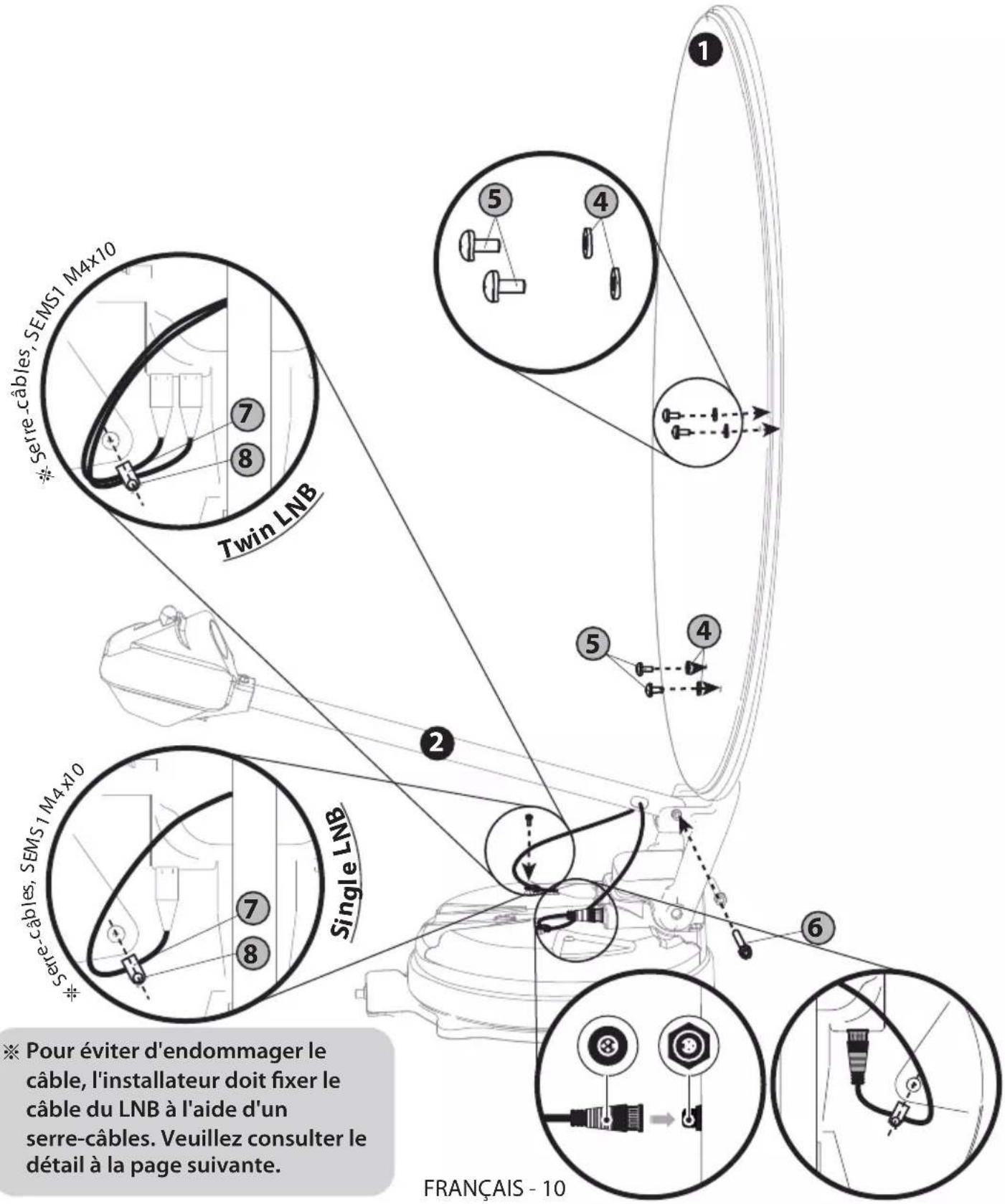 Selfsat Snipe Dish 65 - Comment assembler - 5