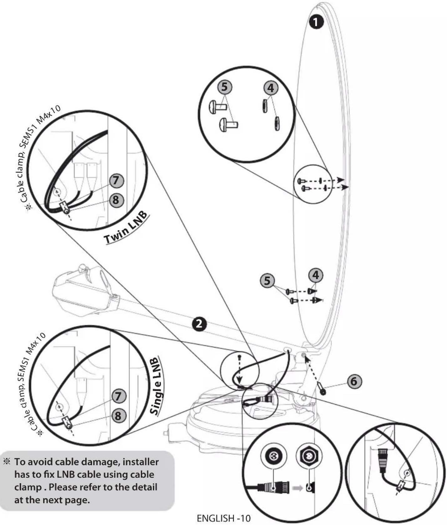 Selfsat Snipe Dish 65 - How to assemble - 5