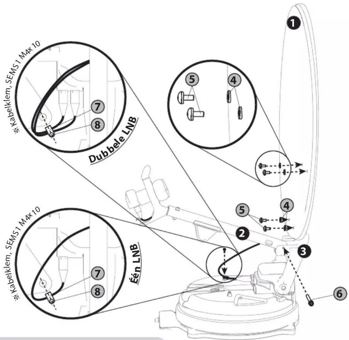 Selfsat Snipe Dish 65 - Monteren - 2