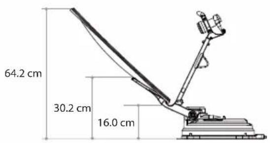 Selfsat Snipe Dish 65 - 10-1 . Required space for the NIPE DISH - 4