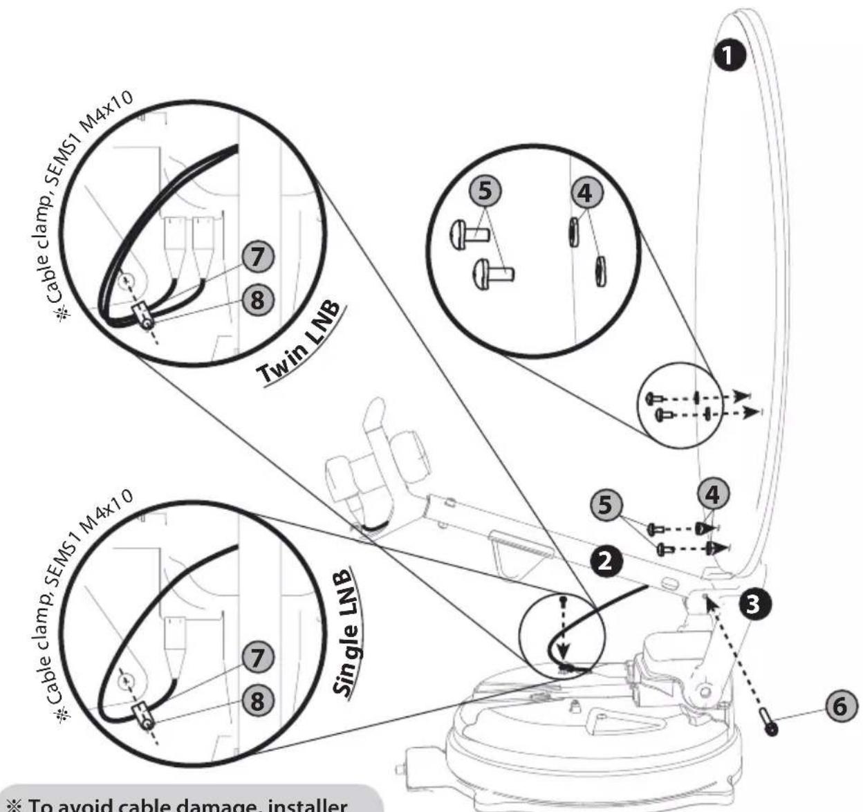 Selfsat Snipe Dish 65 - How to assemble - 2