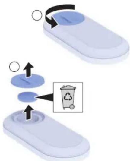 GEBERIT AquaClean Cama - Rimuovere la batteria esaurita. - 1
