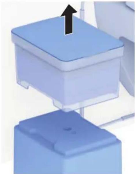 GEBERIT AquaClean Cama - Nehmen Sie den Wassertank von der Technikeinheit. - 1