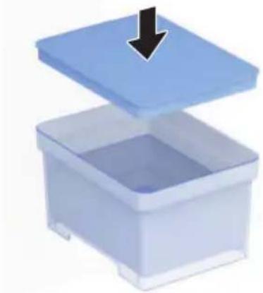 GEBERIT AquaClean Cama - Replace the lid on the water tank to close it. - 1