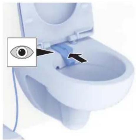 GEBERIT AquaClean Cama - Schliessen Sie den Wassertank wieder mit dem Deckel, damit keine Unreinheiten in den Wassertank gelangen. - 3