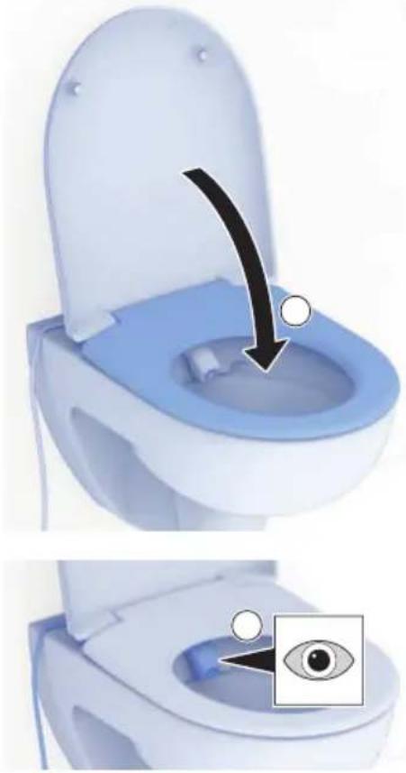 GEBERIT AquaClean Cama - Schliessen Sie den Wassertank wieder mit dem Deckel, damit keine Unreinheiten in den Wassertank gelangen. - 6