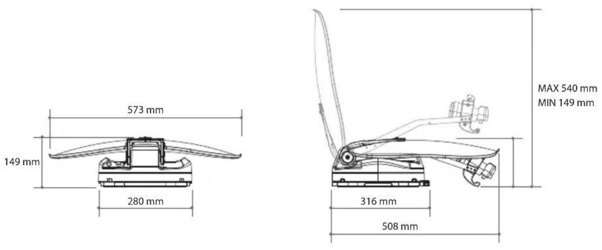 Selfsat Caravan Plus - 5-1. Abmessungen - 1