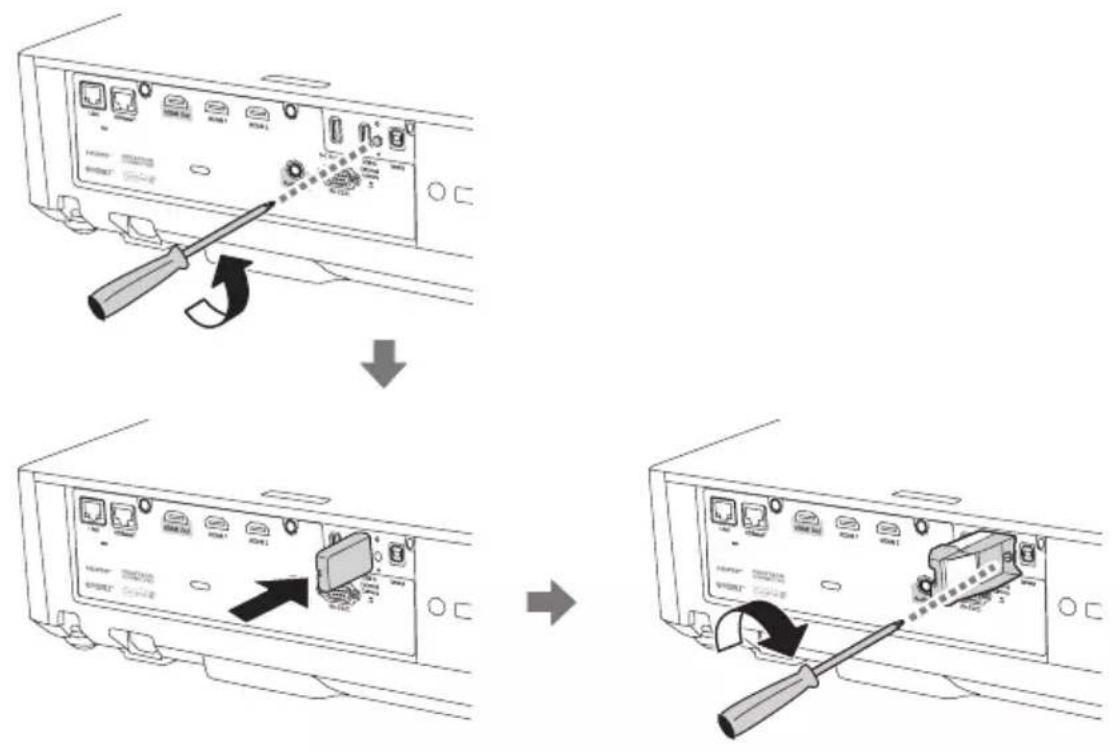 EPSON EB-L570U - ■Installing the Wireless LAN Module - 1