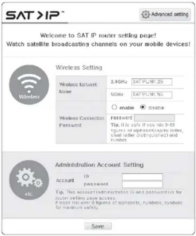 Selfsat Snipe Air - 6-2. Configuratie van de router via het web - 1
