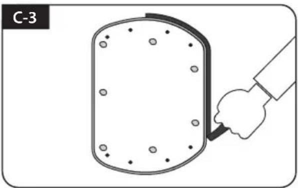 Selfsat Snipe Air - Apply silicone between mounting plate and masking tape - 3