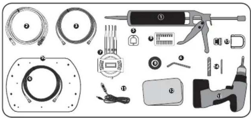 Exploded view diagram of automotive electrical components with numbered parts for identification