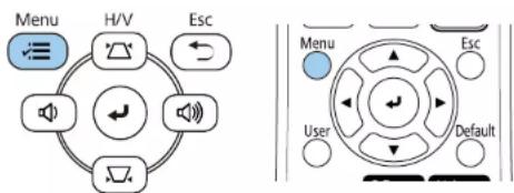Menu H/V Esc Menu User Esc Default