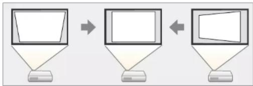 EPSON EB-L210W - Correction de la forme de l'image à l'aide des boutons Keystone - 1