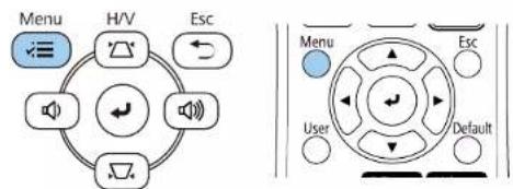 Menu H/V Esc Menu User Esc Default