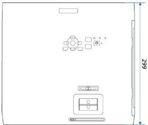 EPSON EB-L210W - Dimensions externes - 1
