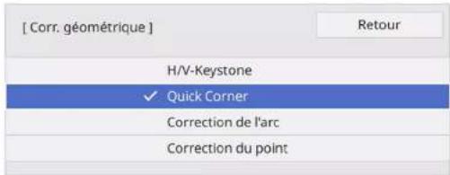 [ Corr. géométrique ] H/V-Keystone ✓ Quick Corner Correction de l'arc Correction du point