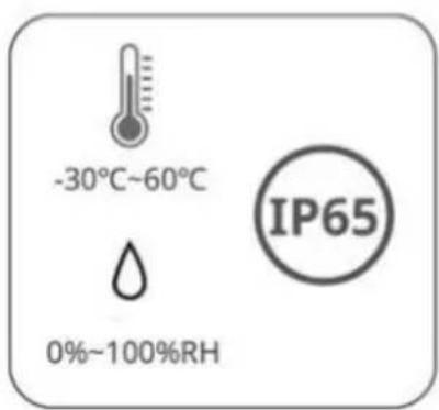 -30°C~60°C 0%~100%RH IP65