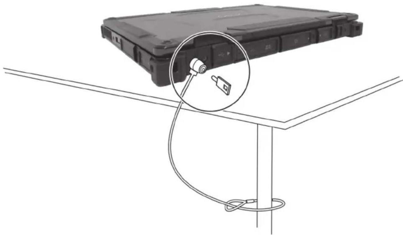 Getac B360 G1 - Utiliser le câble de verrouillage - 1