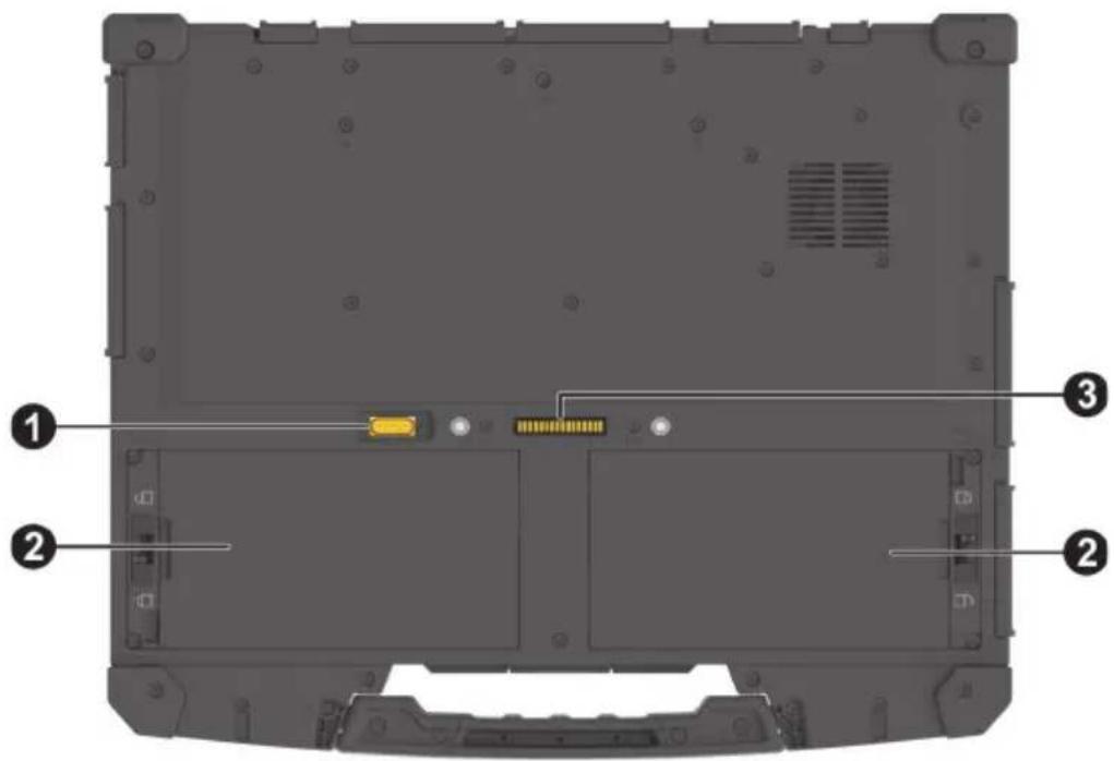 Getac B360 G1 - Composants du dessous - 1